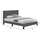 Shtrat dopio Trillop HM666.12, për dyshek 160x200 cm, material tekstil, gri