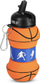 Shishe e palosshme silikoni Nils NC4104 Basketball, 550 ml, portokalli