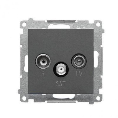 Prizë antene R TV SAT Kontakt Simon 55, modul fundor, 5 MHz 2.4 GHz, grafit mat