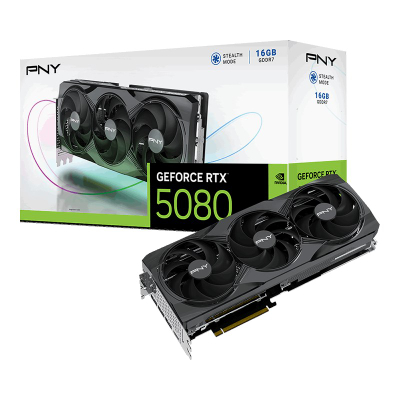 Графичка картичка PNY GeForce RTX 5080, 16GB GDDR7, троен вентилатор, DLSS 4