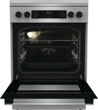 Shporet me gaz dhe furrë elektrike Gorenje G600 GKS6C71XF, 4 vatra, 71L, inox