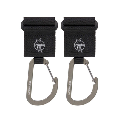 Grepa karroce Lässig Casual, me karabiner, set 2 copë, të zinj