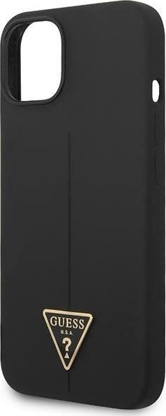 Kapak telefoni Guess GUHCP14MSLTGK për iPhone 14 Plus, silikon, i zi