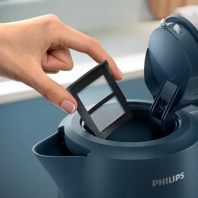 Çajnik elektrik Philips Series 3000 HD9411-70, 1.7L, Malibu blu