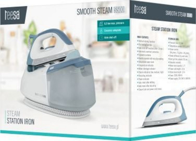 Hekur për hekurosje Teesa SmoothSteam S500 TSA2035, 2400W, i bardhë/kaltër