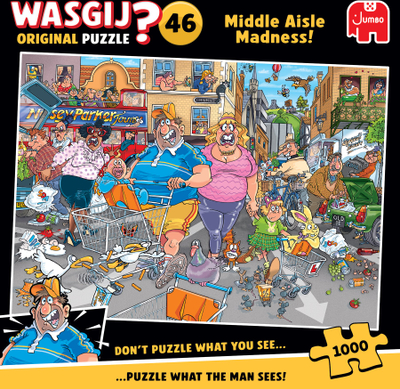 Puzzle Jumbo Wasgij Original 46 Middle Aisle Madness, 1000 copa, shumëngjyrësh