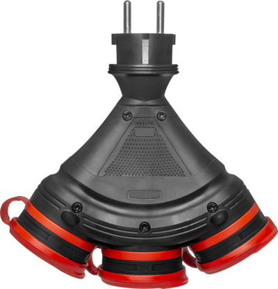 Ndarës prizash trefish AWTOOLS Extreme, IP54, 16A 4000W, i kuq e zi