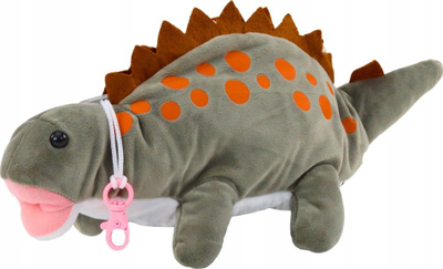 Lodër pellushi Lean Toys Dinosaur 16702, me ndarje për me bo vend gjërash, 34 cm, gri