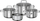 Set tenxheresh Roesle Moments, 4 copë, inox, ngjyrë argjendi