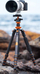 Tripod fotografik K&amp;F Concept SA255C1, fibër karboni, portokalli