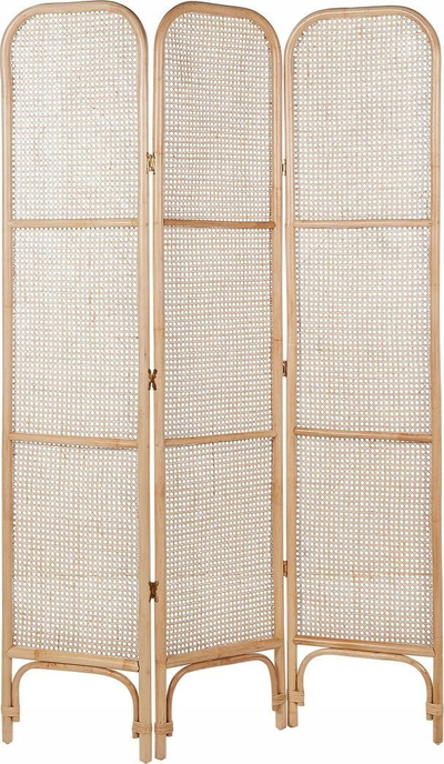 Ndarës dhome POTENZA 3 panele, 105x180cm, ratan, ngjyrë natyrale