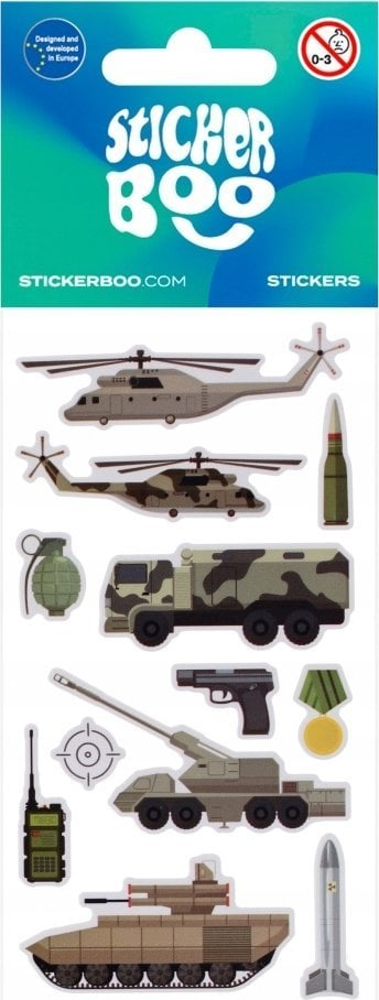 Ngjitësa ushtarake Sticker Boo Military 534610, set dekorativ, 7x18cm