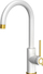 Rubinet kuzhine Quadron Jodie Q Line Slim SteelQ, çelik inox, një levë, i bardhë