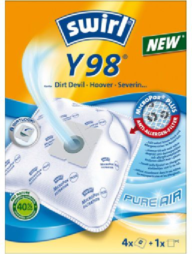 Qese për fshesë me korrent Swirl Y 98 MP Plus AirSpace, set 4 copë, me filtër