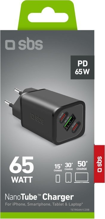 Karikues muri SBS NanoTube, 65W GaN, 3 porta USB, i zi