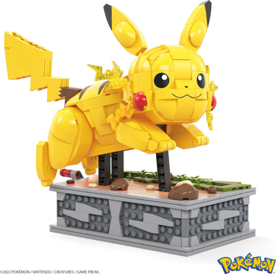 Set ndërtimi MEGA Pokémon Motion Pikachu, 1095 copa, model koleksion, i verdhë