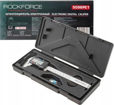 Kalibër digjital Rockforce 150mm, ekran LCD, çelik inox