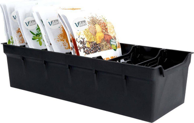 Organizues kuzhine Vilde për qese erëzash, 30x13x8 cm, i zi