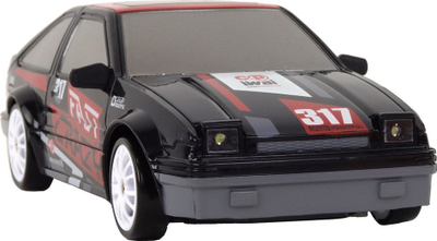 Makina me telekomandë Leantoys R/C Sports Car 1:24, me rrota që ndërrohen, e zezë