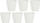 Set filxhanësh La Porcellana Bianca Aperegina, 6 copë, 75 ml, të bardhë