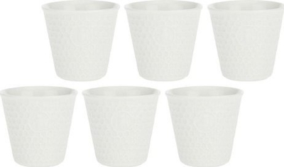Set filxhanësh La Porcellana Bianca Aperegina, 6 copë, 75 ml, të bardhë
