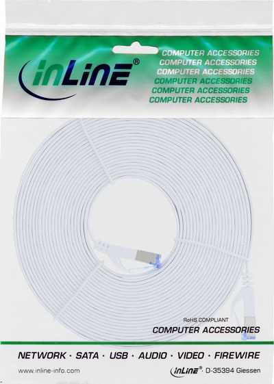 Kabllo InLine U / FTP,Cat.6A, 5m, e gjelbër