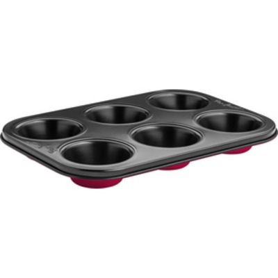 Kallëp për muffins Lamart LT3071, 6 muffins, 26.5x18cm, i kuq