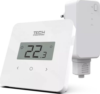 Termostat wireless Tech T 2.2, matje temperature edhe lagështie, i bardhë