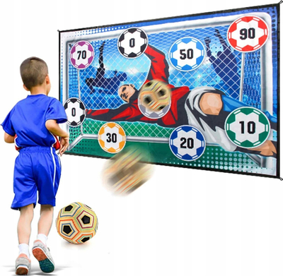 Loja e shkathtësisë Artyk Soccer Game, panel me objektiv me vrima, top futbolli, me ngjyra të ndryshme