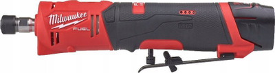 Mulli i drejtë Milwaukee M12 FUEL 4933471436, 12V, 21000 rpm, i kuq e zi