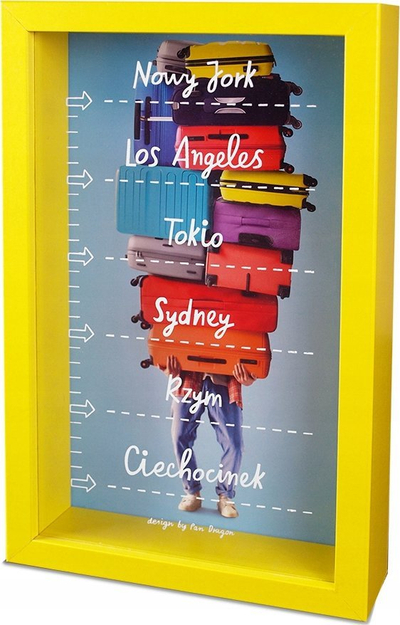 Kuti kursimi për dekor Money Box For Holidays Travels, MDF dhe xham, 239x153 mm, shumëngjyrëshe