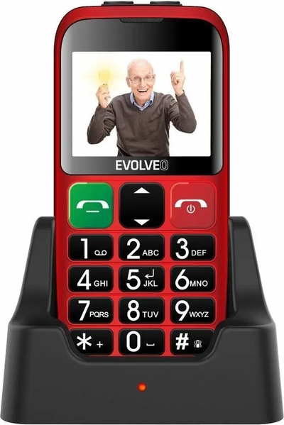 Telefoni EVOLVEO EasyPhone EB, 2.4", Dual SIM, i kuq