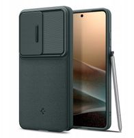 Kapak telefoni Spigen Optik Armor, për Samsung Galaxy S26 Ultra, me mbrojtës kamere, jeshil i errët