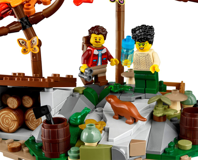 Set lodër LEGO 21338 A-Frame Cabin, ndërtesë kabinë malore, koleksion për të rritur, shumëngjyrësh