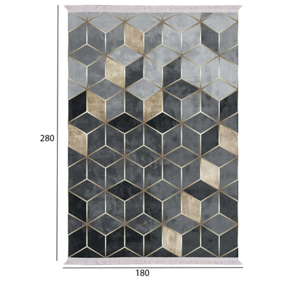 Tepih ndenjeje JOSIANE 180×280 cm (HM7723.18), gri/ ari