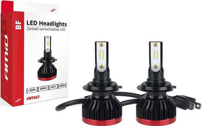 Llamba LED H7 Amio Canbus, 6000K, trup alumini, e bardhë