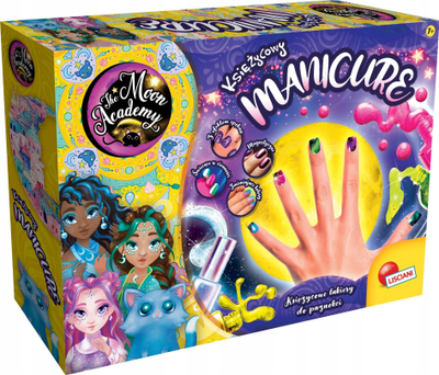 Set manikyri për fëmijë Lisciani The Moon Academy Moon Manicure, efekte që ndriçojnë në errësirë, përbërje kozmetike për thonj shumëngjyrëshe
