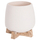 Vazo dekorative FRELLO HM4674.02S, fiber cement, 14.5x14.5x16 cm, e bardhë