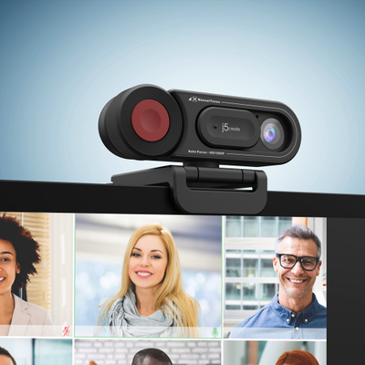Kamerë web J5create JVU250, Full HD 1080p, auto edhe me dorë fokus, e zezë