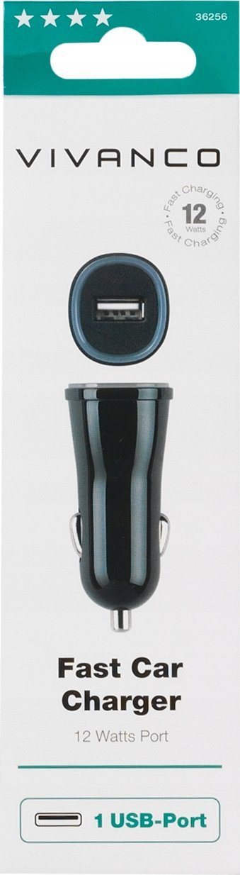 Karikues makinë Vivanco CCVVUSB21ABK, 1x USB, 12W, i zi