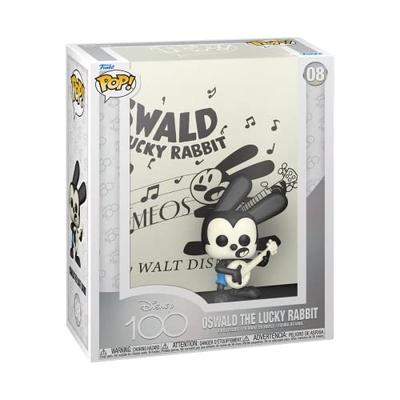 Figurë koleksioni Funko Pop Disney 100 Oswald, 10.5 cm, me kuti xhami, bardh e zi
