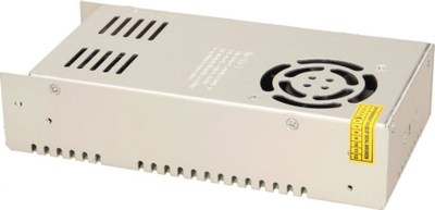Furnizim energjie industrial 12V DC, 300W, metalik ngjyrë argjendi