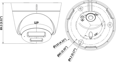IP камера Hikvision DS-2CD1343G2-LIU, 4MP, куполна, бела