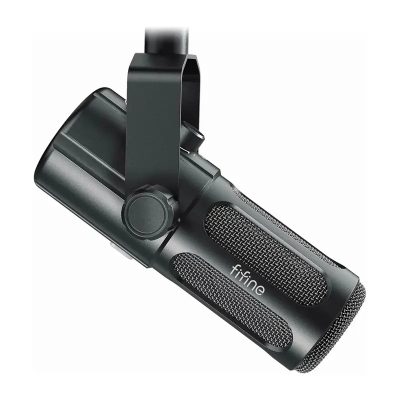 Mikrofon studio Fifine Tank6, dinamik, USB C dhe XLR, i zi