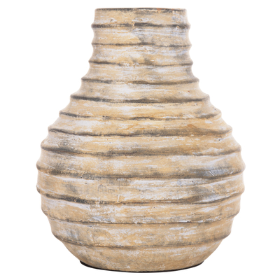 Vazo dekorative VERMO HM4401, terrakotë, 27x30cm, krem bezhë