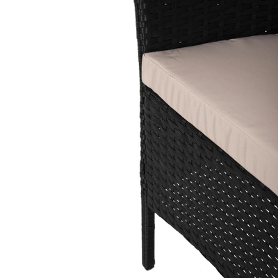 Set kopshti lounge 4-pjesësh Stasia (HM6089.01), zezë