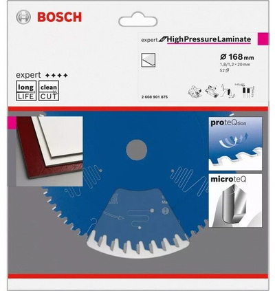Teh rrethor Bosch Accessories 2608901875, 52 dhëmbë, për laminate