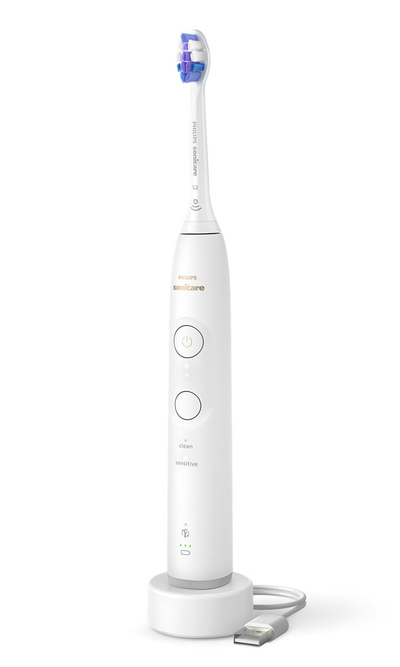 Furçë dhëmbësh elektrike Philips Sonicare 6100 HX7400/01, sonike, me bateri, e bardhë
