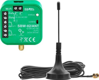 Kontrollues portash Zamel Supla SBW-02/ANT, 2 kanale, Wi-Fi, i bardhë
