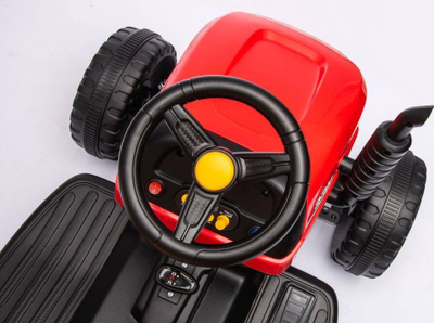 Traktor elektrik për lojë BBH-030, 88x51x35cm, me rimorkio, i kuq